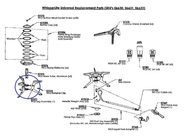 MSR Leg - WhisperLite Universal Whisperlite Universal - Reservedel 
