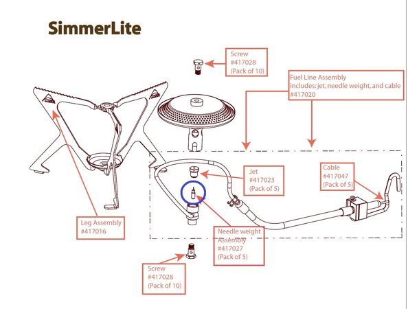 MSR Needle Weight - SimmerLite Reservedel 