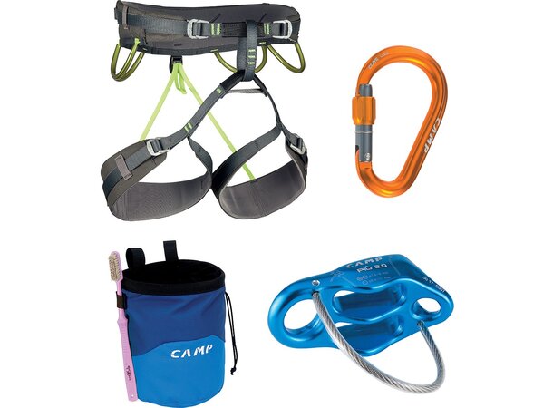 CAMP ENERGY CR 4 Selepakke M-XL m/taubrems, karabiner og kalkpose 