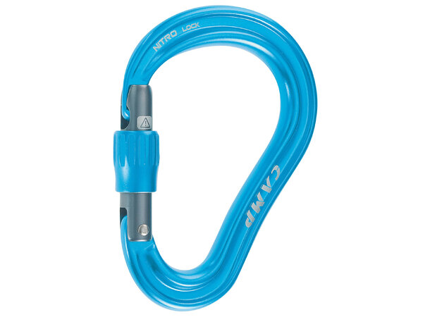 CAMP NITRO LOCK - Blue Lett pæreformet karabiner 