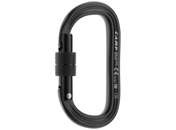 CAMP OVAL XL LOCK Skrulåskarabiner Oval skrulåskarabiner sort 