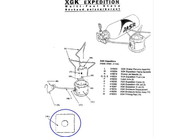 MSR Priming Pad - XGK Reservedel Per. stk. 