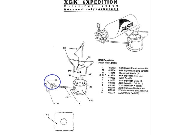 MSR SHKR/EXP Cut Cable - XGK Reservedel 