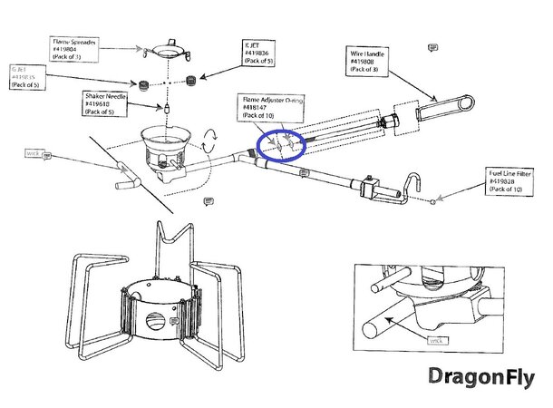 MSR Flame Adjuster O-Ring Dragonfly Reservedel 