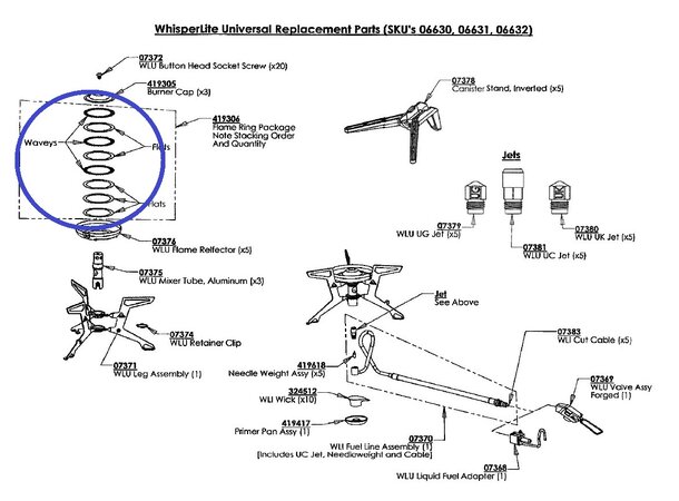 MSR FLAME RING PACKAGE (WL/WLI/RF) Whisperlite - Reservedel 