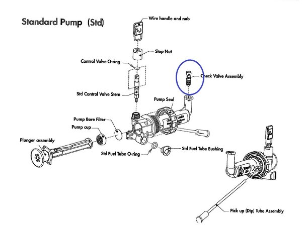 MSR Pump Body Check Valve Plug Fuel pump - Reservedel 