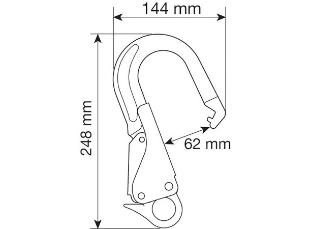 CAMP HOOK PLUS ANSI Stillaskrok 62 mm 