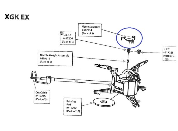 MSR Flame Spreader - XGK EX Reservedel 