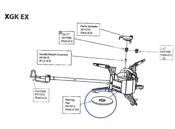 MSR Priming Pad - XGK EX Reservedel Per. stk. 