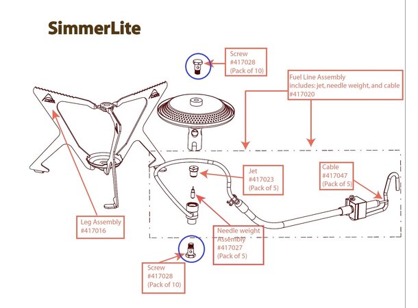 MSR Screw - SimmerLite / WindPro Reservedel 