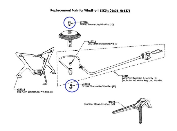 MSR Screw - SimmerLite / WindPro Reservedel 