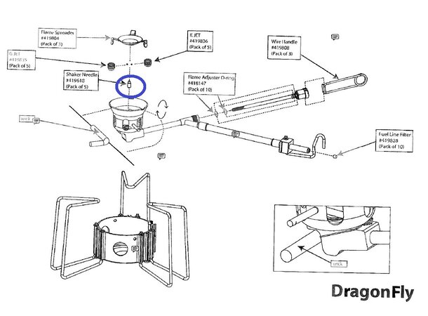 MSR Needle Weight w/SLV Intern rensenål - Reservedel 