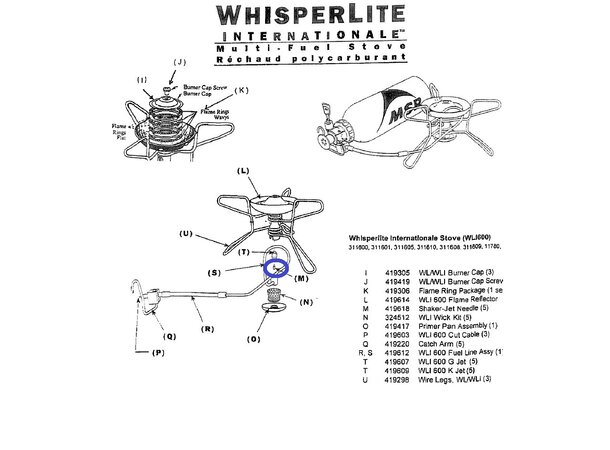 MSR Needle Weight w/SLV Intern rensenål - Reservedel 