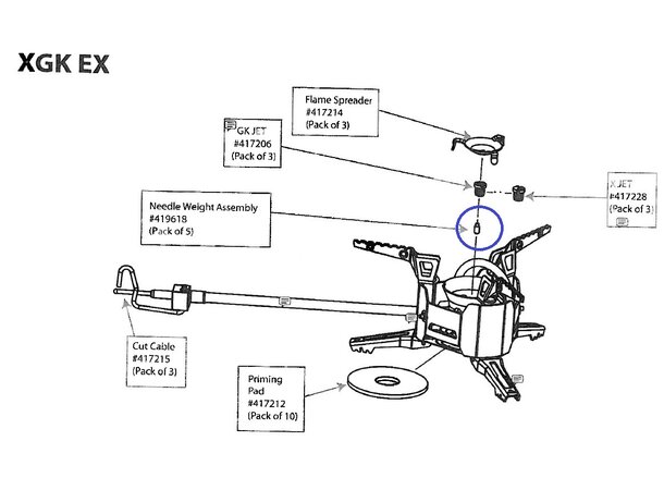 MSR Needle Weight w/SLV Intern rensenål - Reservedel 