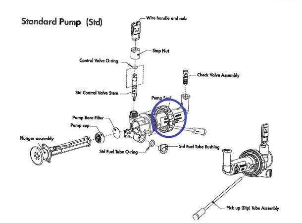 MSR Fuel Pump Seal - Red Fuel Pump - Reservedel 