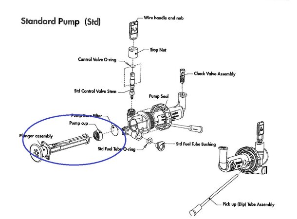MSR Pump Plunger Packaged Older Fuel pump - Reservedel 