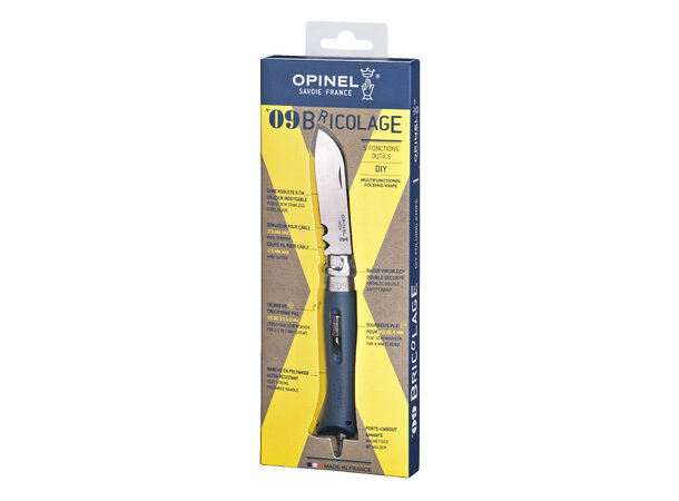 Opinel N°09 DIY Grey Multikniv m/bitsholder 