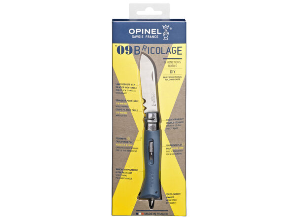 Opinel N°09 DIY Grey Multikniv m/bitsholder 