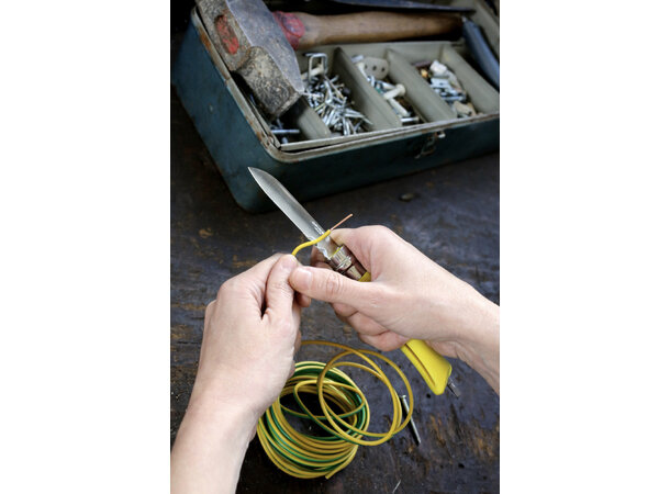 Opinel N°09 DIY Yellow Multikniv m/bitsholder 