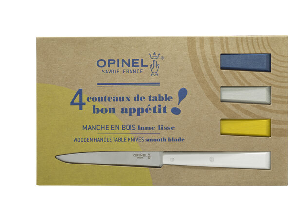 Opinel Set of 4 table knives N°125 Bon Appetit Céleste 