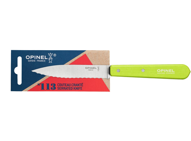 Opinel Serrated knife N°113 Green-apple 