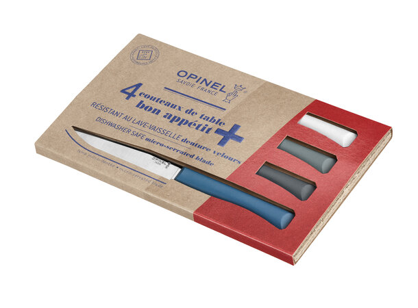 Opinel Set of 4 table knives N°125 Bon Appétit + Tempête 