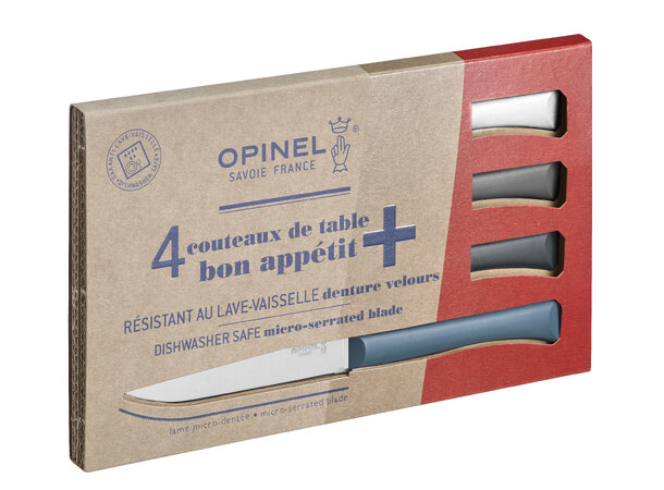 Opinel Set of 4 table knives N°125 Bon Appétit + Tempête 