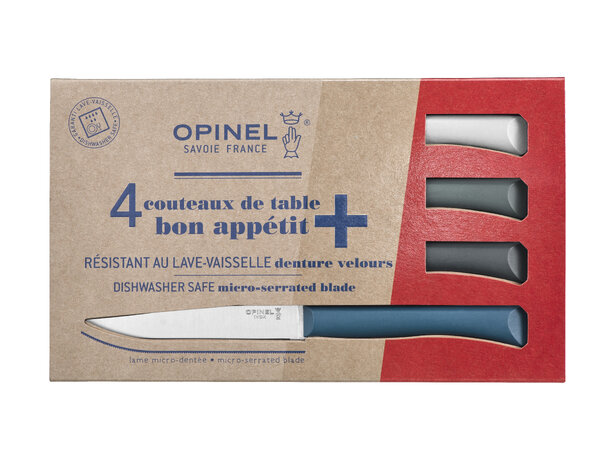 Opinel Set of 4 table knives N°125 Bon Appétit + Tempête 
