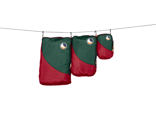 TTTM Travel Cube Set S, M og L sett - Burgundy/Dark Green 