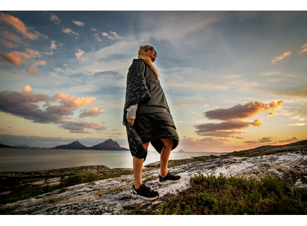 TAR Honcho Poncho Blue Woven Print 