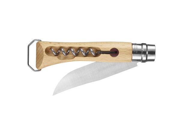 Opinel Corkscrew N°10 Blister Kniv med flaske- og vinflaskeåpner 