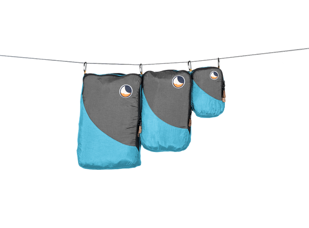 TTTM Travel Cube Set S, M og L sett - Aqua/Dark Grey 