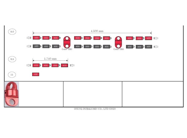 MSR Stangledd for Elixir 3 455 - 9.02mm - rød med skjøtestykke 