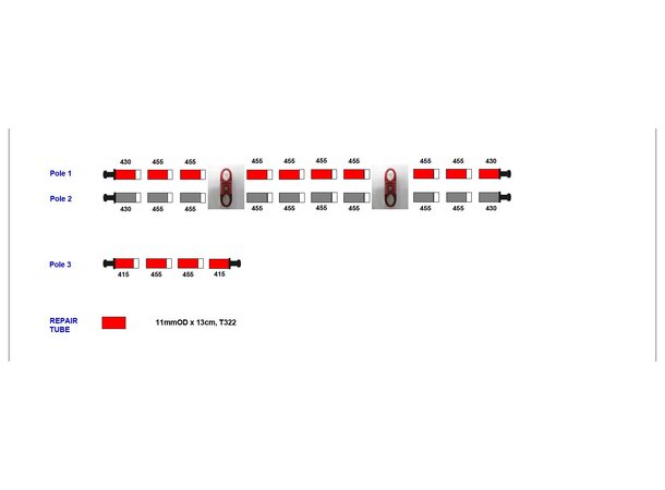 MSR Stangledd for Elixir 3 455 - 9.02mm - rød med skjøtestykke 