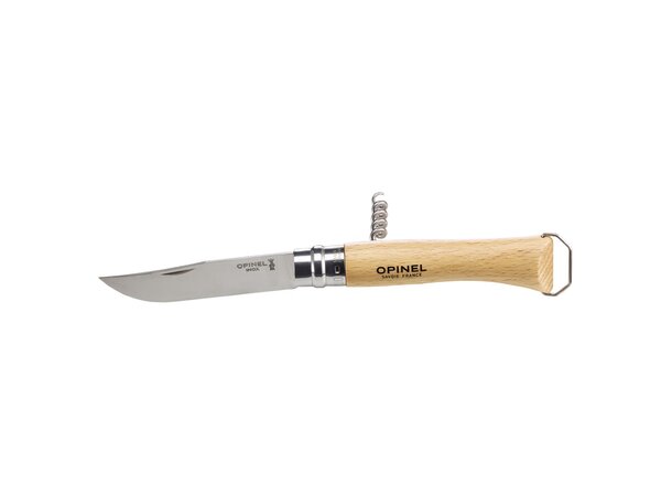 Opinel Corkscrew N°10 Kniv med flaske- og vinflaskeåpner 