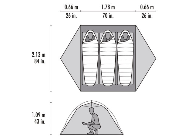 MSR Elixir 3P Telt Grønt 2026 Romslig og solid telt 