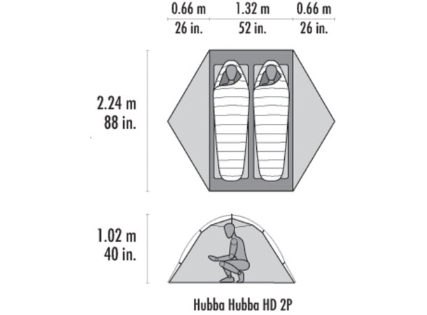 MSR Hubba Hubba HD 2P Telt Grønt Lett og solid fjelltelt 