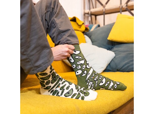 YY ROCK SOCKS Spray Wall - Green - S (35-38) 