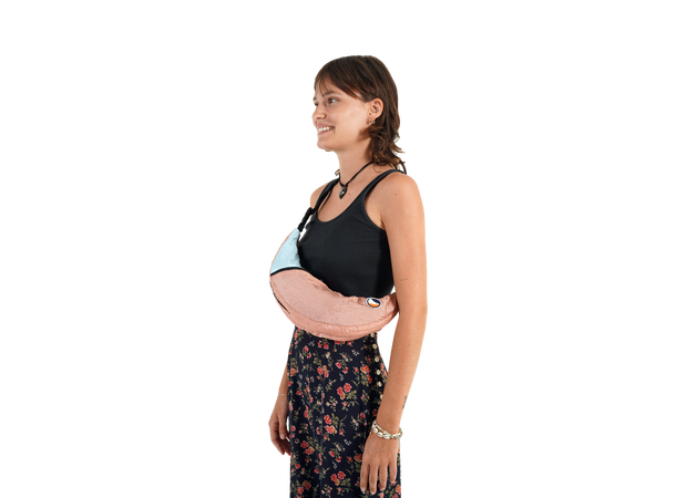 TTTM Upcycled Sling Bag Peach/Cloud 