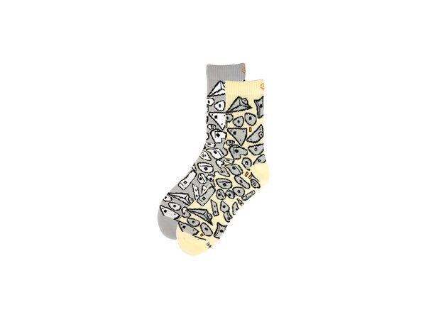 YY ROCK SOCKS Spray Wall - Grey - S (35-38) 