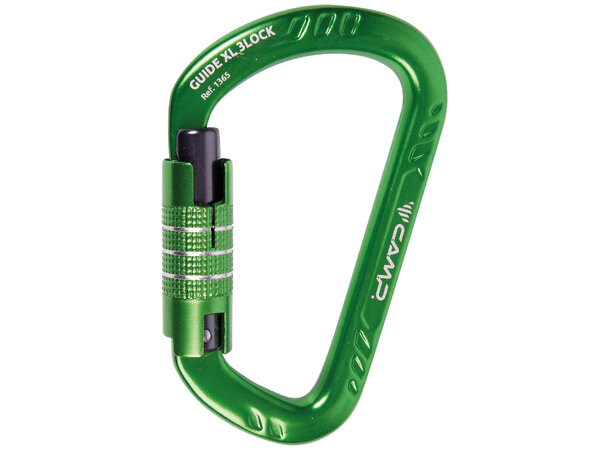CAMP GUIDE XL 3LOCK Karabiner Pæreformet selvlåsende karabiner grønn 