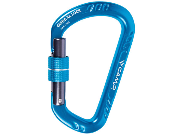 CAMP GUIDE XL LOCK Karabiner Pæreformet karabiner skrulås blå 