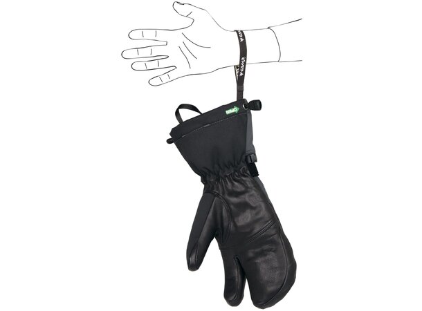 CAMP SPLIT MITT N XS - Black/Grey 
