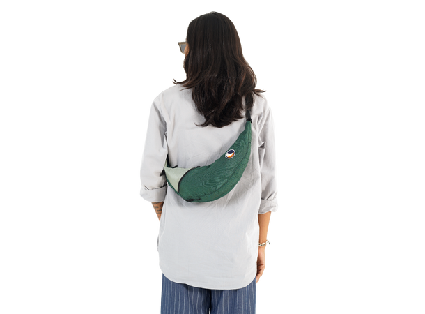 TTTM Upcycled Sling Bag Dark Green/Jade Green 
