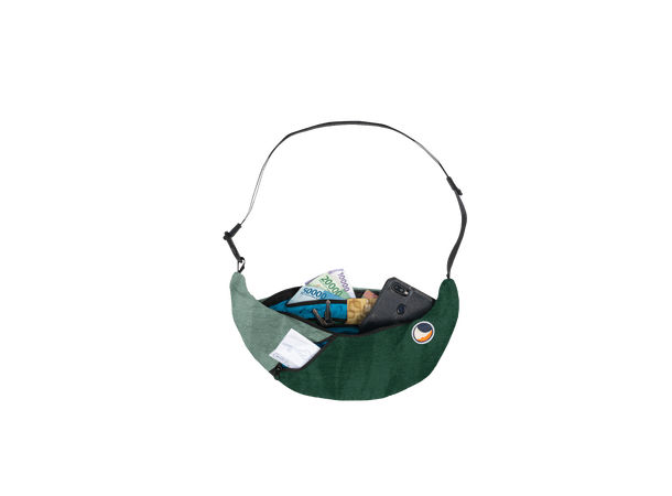 TTTM Upcycled Sling Bag Dark Green/Jade Green 