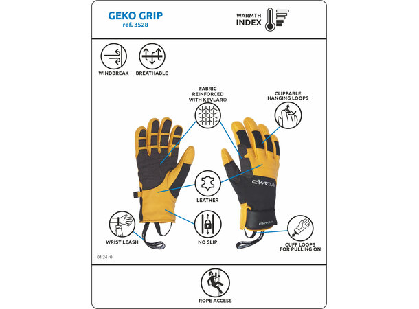 CAMP GEKO GRIP M - Black/Yellow 
