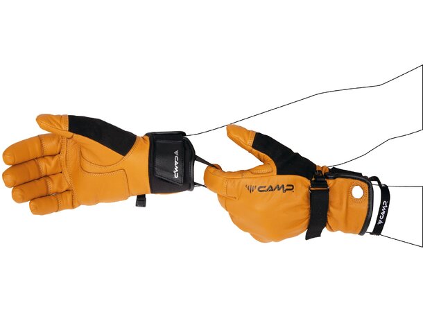 CAMP GEKO REVEL Hanske XL - Black/Yellow 