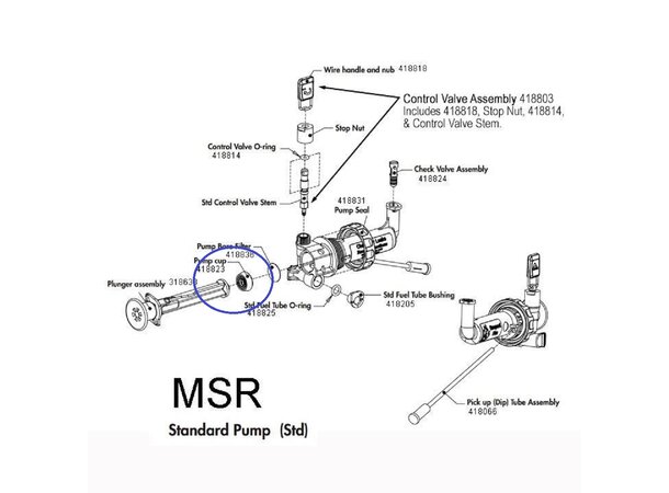 MSR Arctic Fuel Pump Cup Blå Pakning for pumpearm 