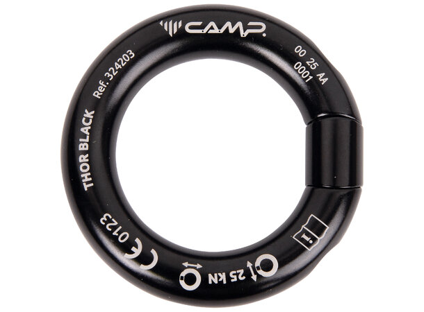 CAMP THOR BLACK Ring som kan åpnes 