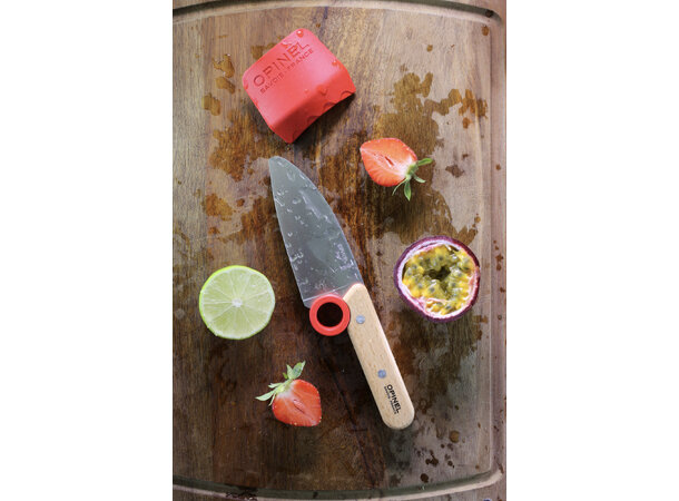 Opinel Le Petit Chef Kjøkkensett barn Kniv, skreller og beskyttelse 